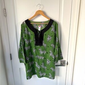Kate Spade Green Zebra Tunic Cover Up SMALL - New without tags